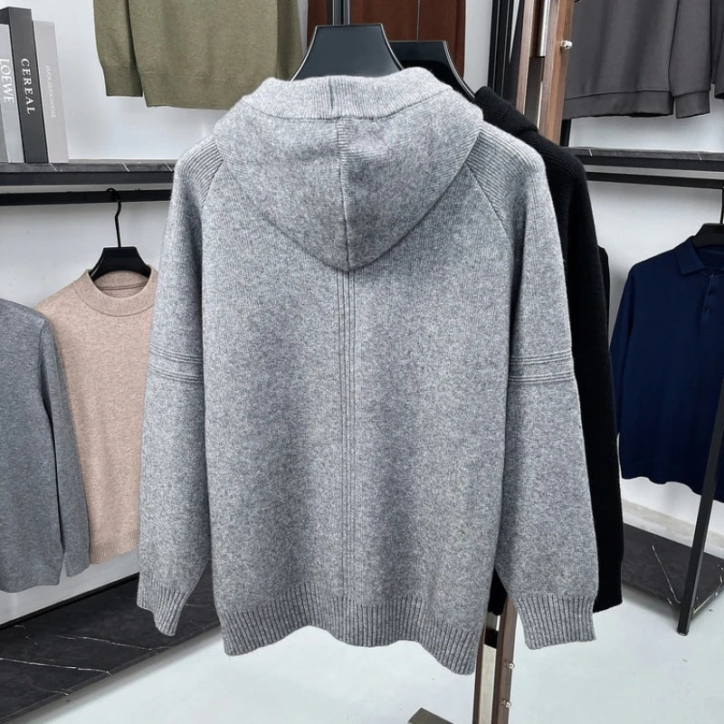 Everyday Heavy Knit Hooded Pullover Sweater
