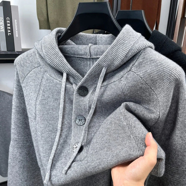 Everyday Heavy Knit Hooded Pullover Sweater