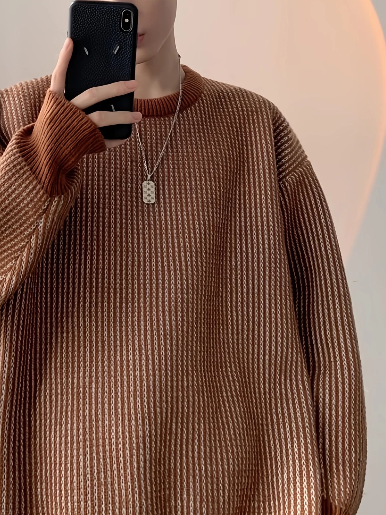 Twisted Stripe Cozy Lazy Pullover