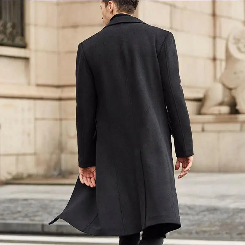 Classic Midlength Wool Blend Coat