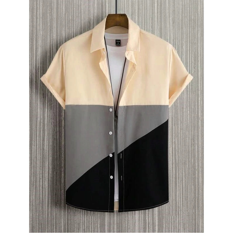 Island Patchwork Button Shirt