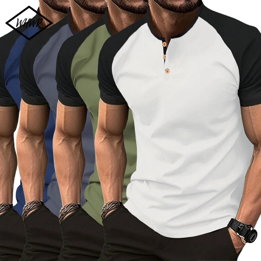 Everyday Comfort Henley Short Sleeve Tee