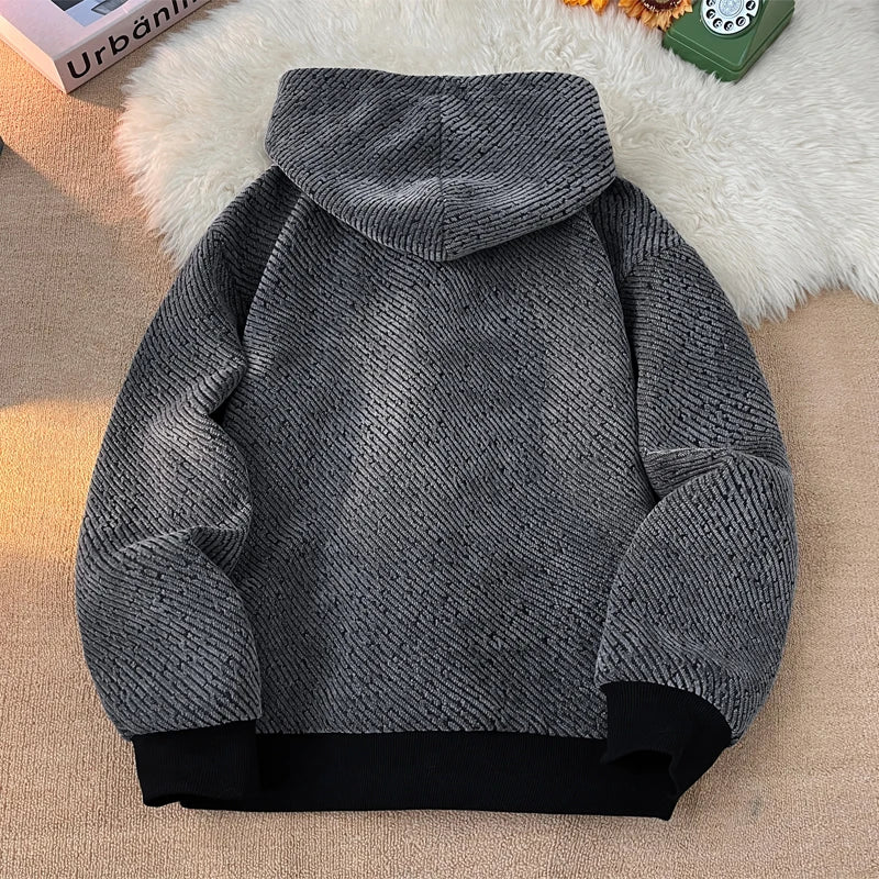 Retro Autumn Zip-Up Street Hoodie