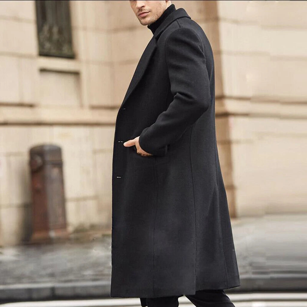 Classic Midlength Wool Blend Coat