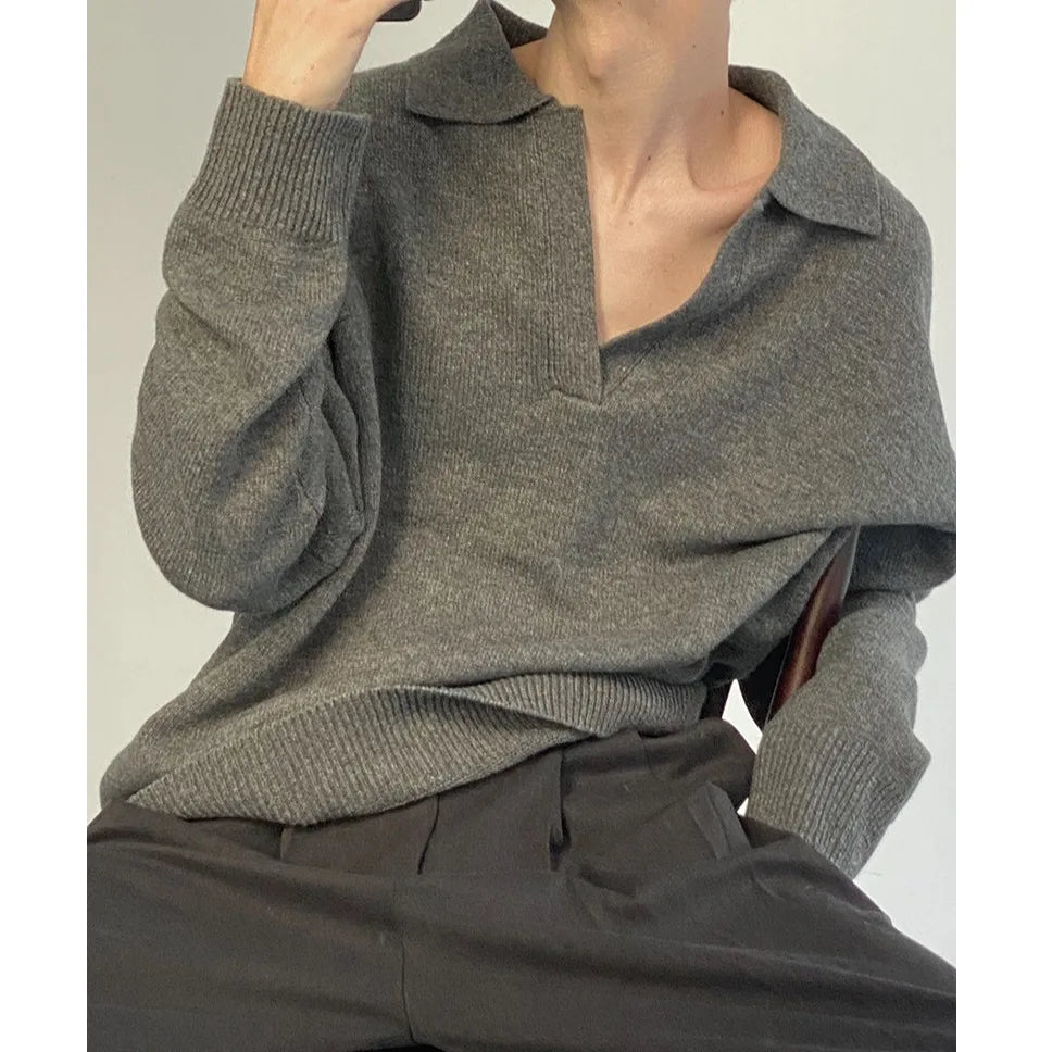 Everyday Vintage Knit Polo Sweater