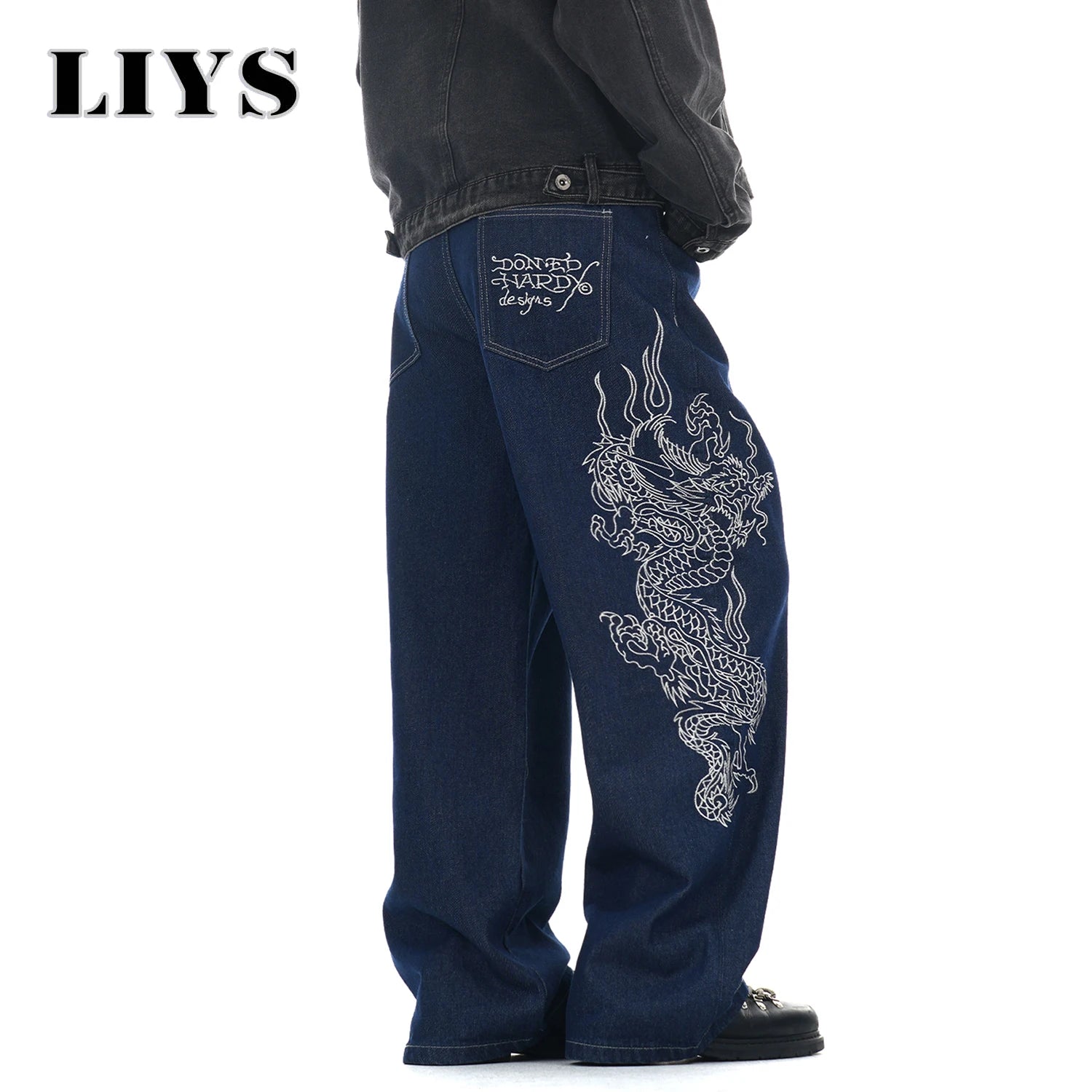 Dragon Wide Leg Denim Jeans