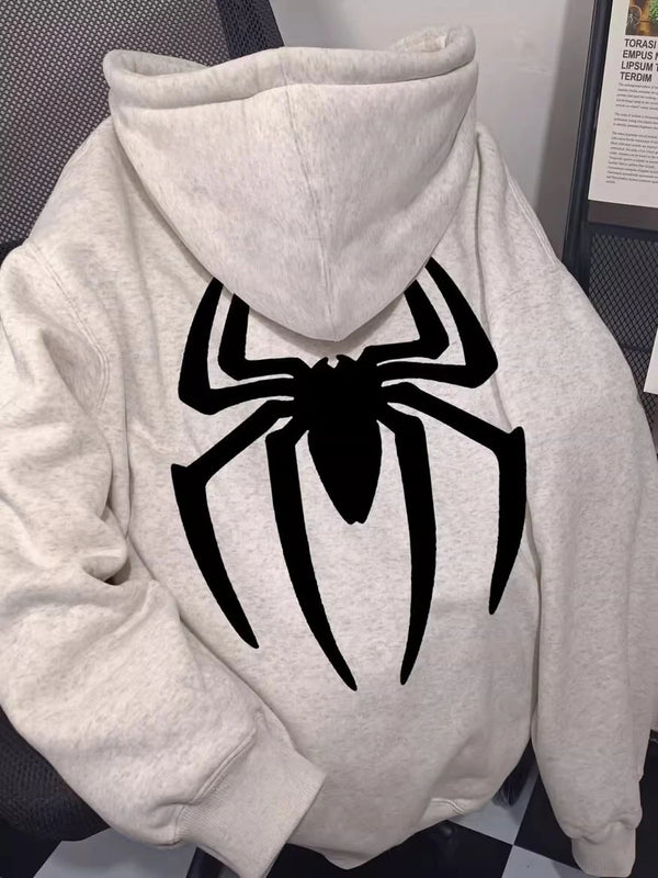 Retro Spider Casual Hooded Sweatshirt