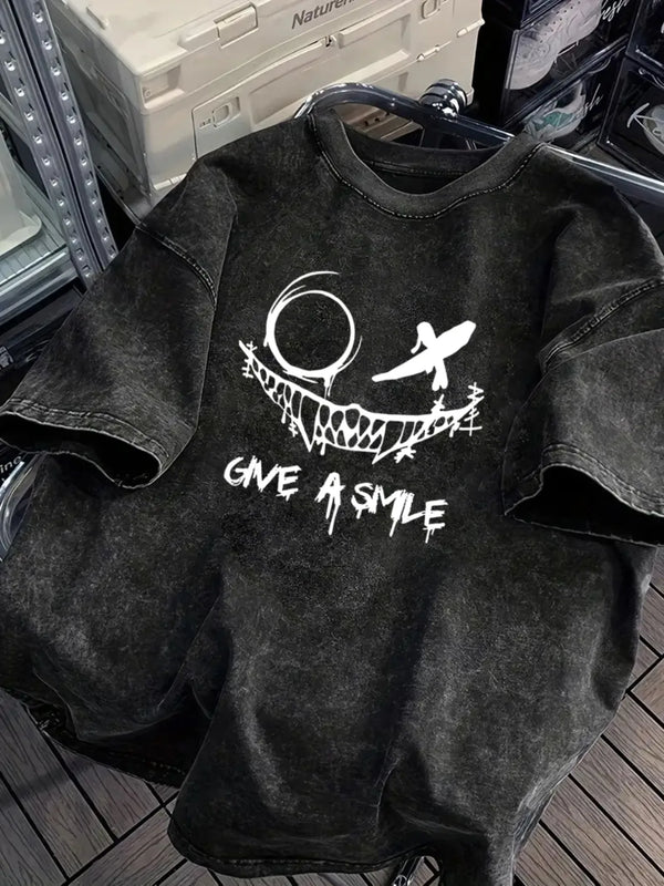 Washed Retro Moon Star Tee