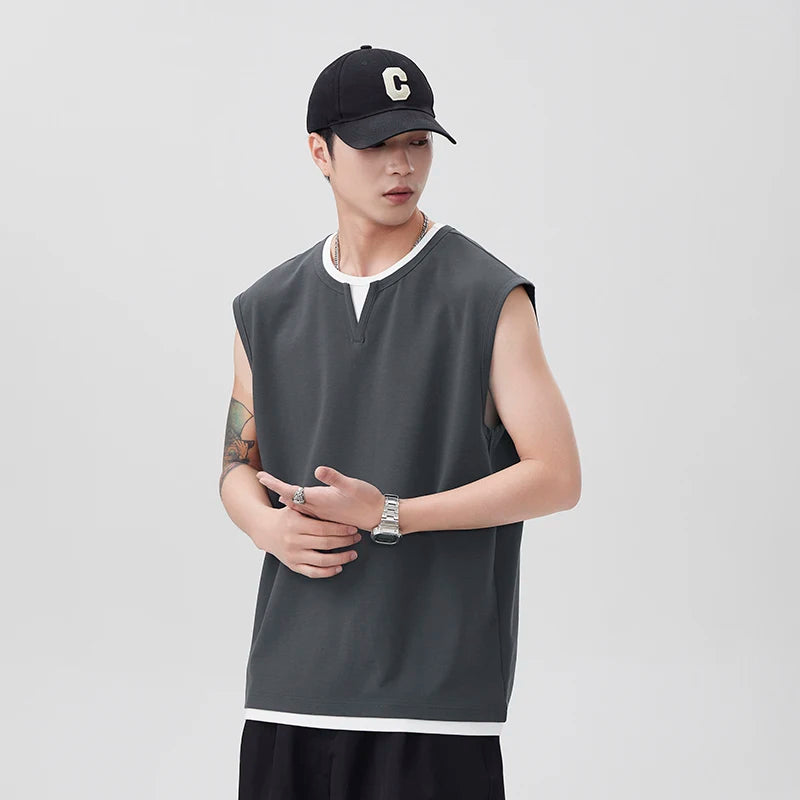 Breezy Summer Splice Tank Top