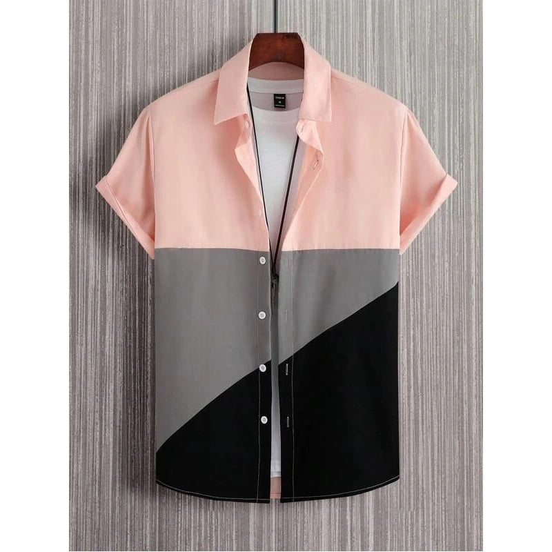 Island Patchwork Button Shirt