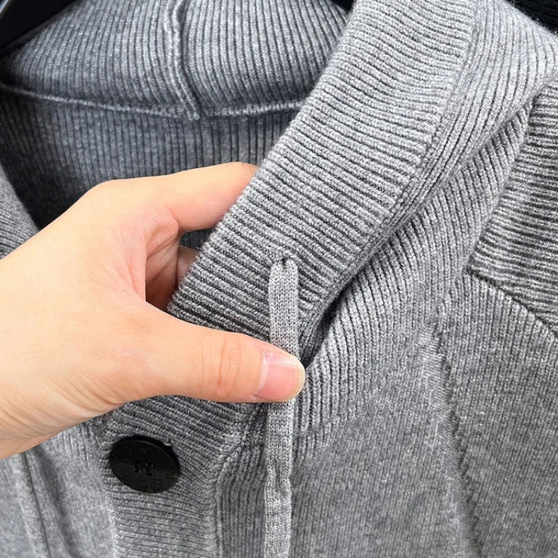 Everyday Heavy Knit Hooded Pullover Sweater