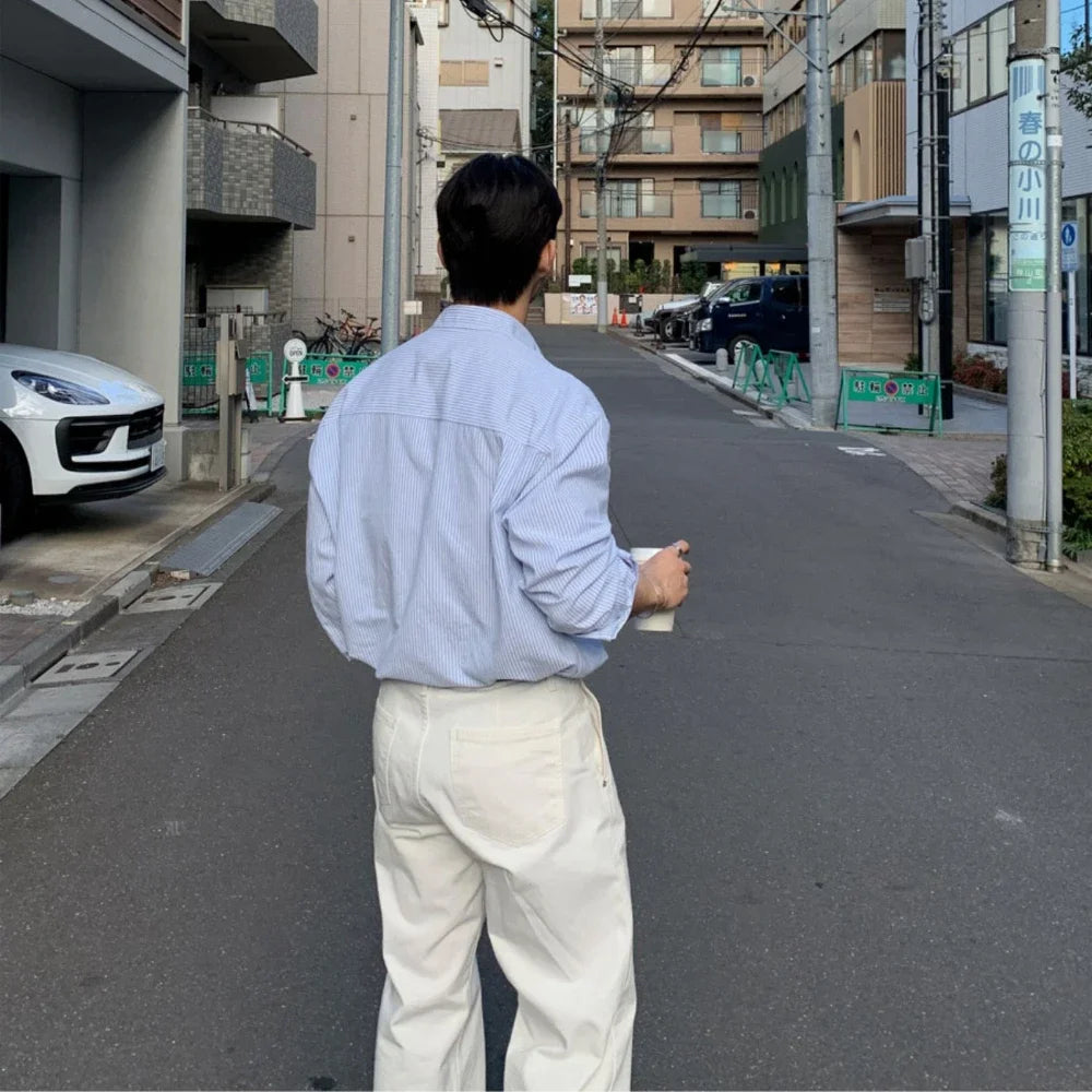 Urban Oversized Striped Casual Shirt