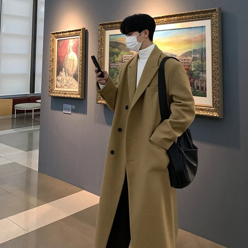 Classic Wool Long Overcoat