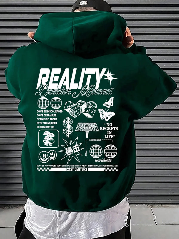 Cozy Cool Letter Print Hooded Sweatshirt