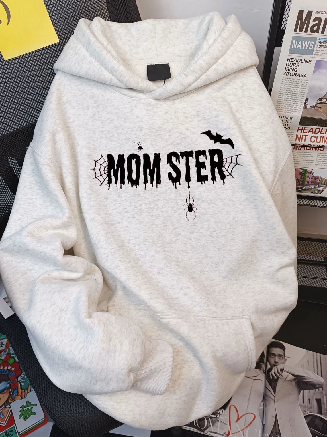 Retro Spider Casual Hooded Sweatshirt