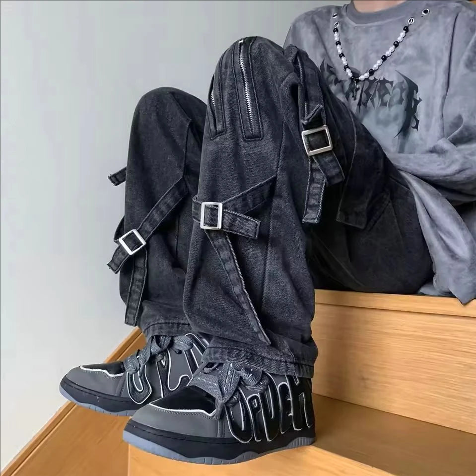 Retro Loose Straight Street Jeans