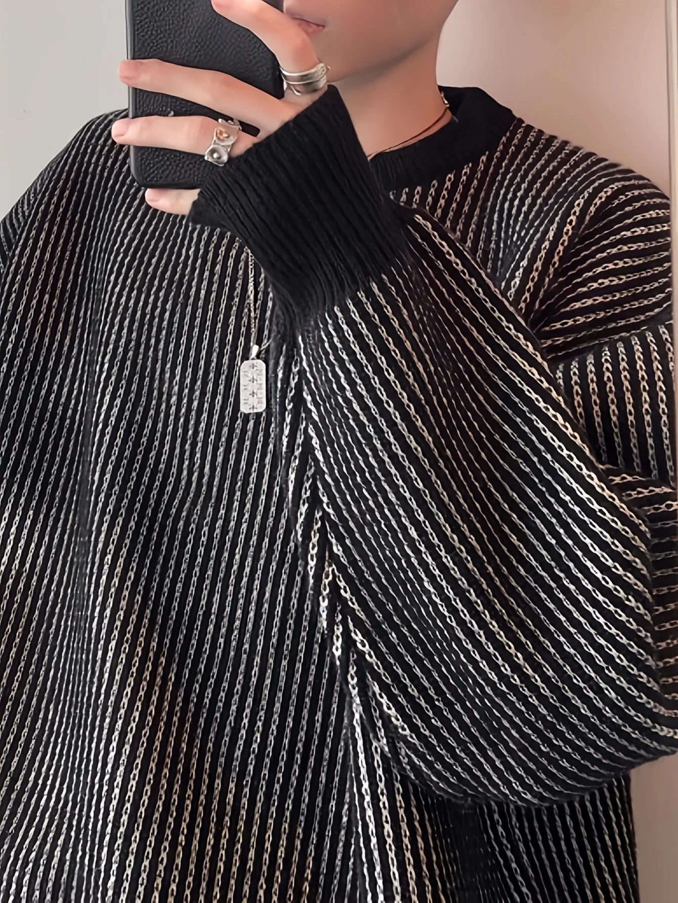 Twist Striped Cozy Pullover Sweater