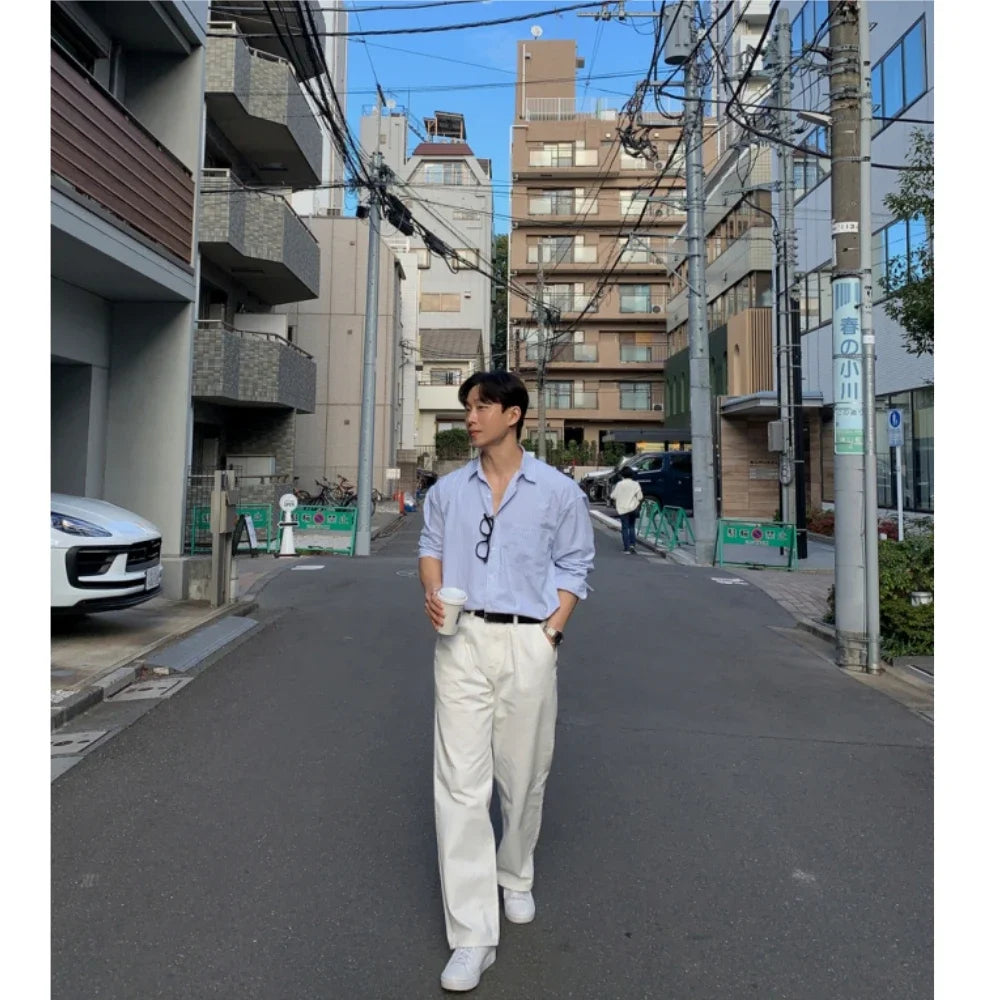 Urban Oversized Striped Casual Shirt