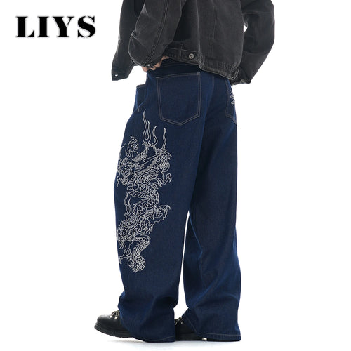 Dragon Wide Leg Denim Jeans