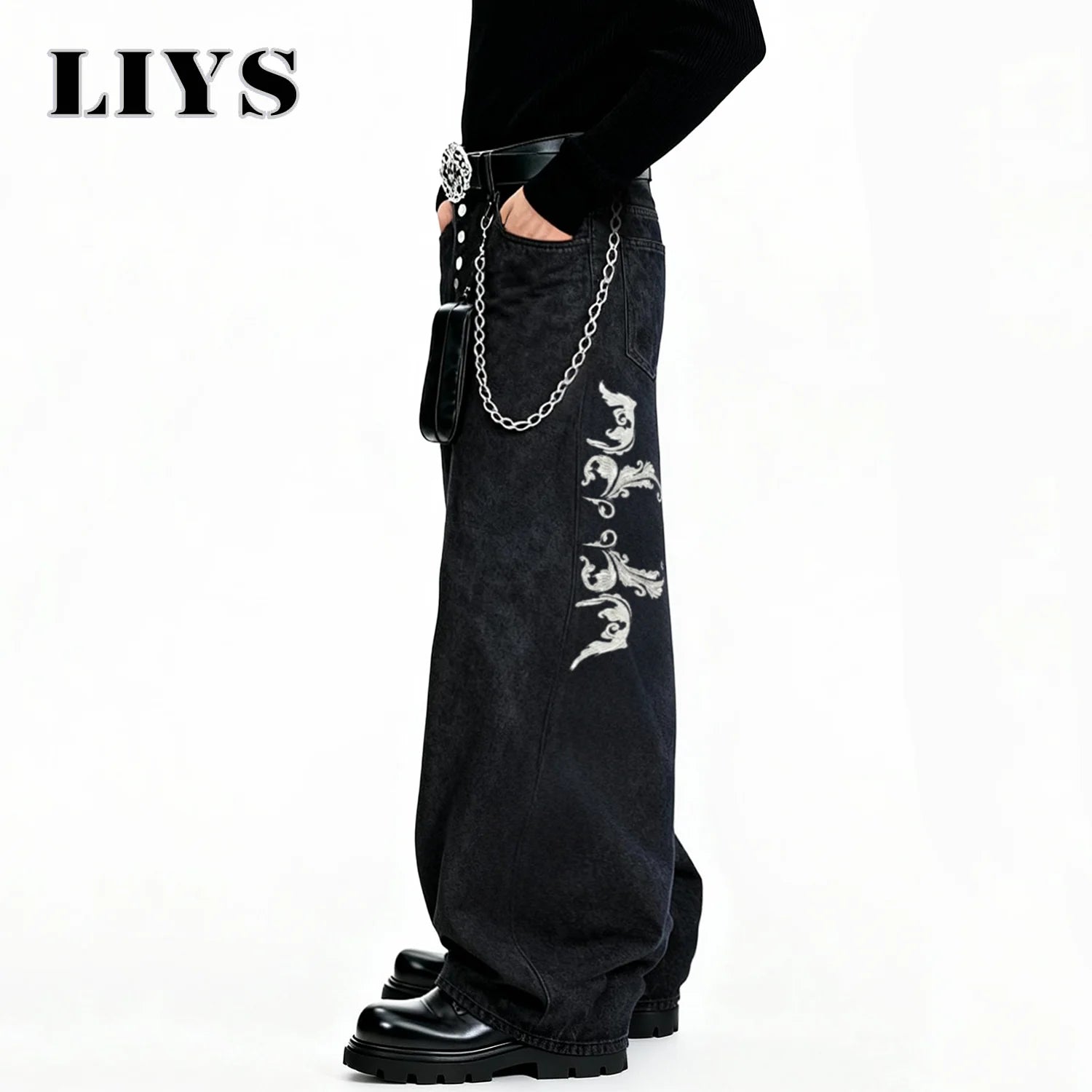 Urban Retro Winged Wide-Leg Jeans